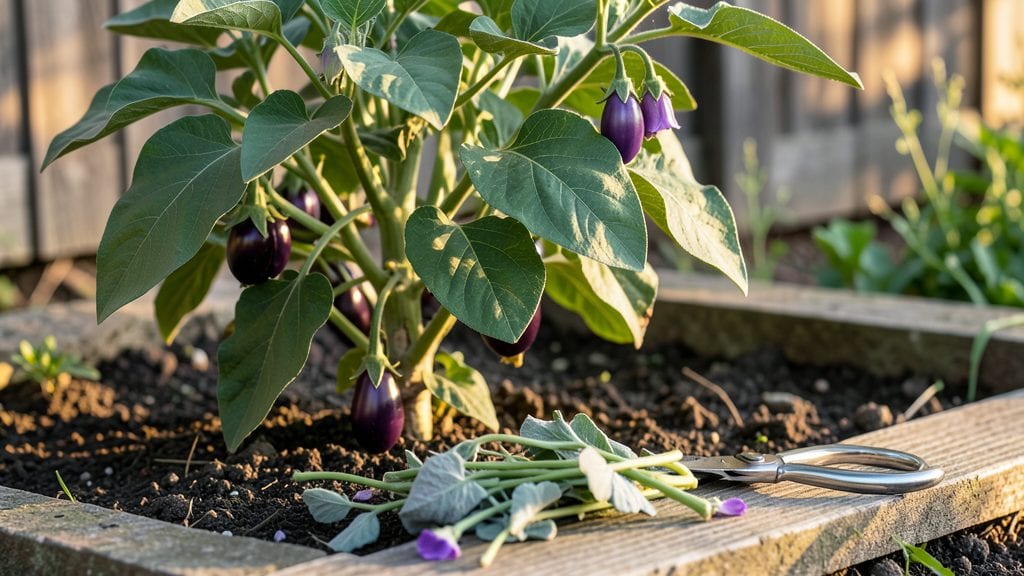 Pruning Aubergine Plants: Maximize Yield With 3 Strategic Cuts