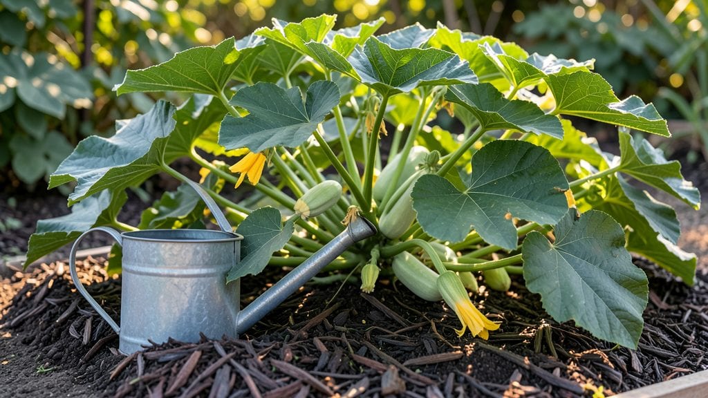 Watering Squash Plants: Morning Routine for Maximum Fruit Growth